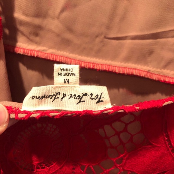 NWT For Love & Lemons Red Sheath Dress SZ M - Picture 5 of 6